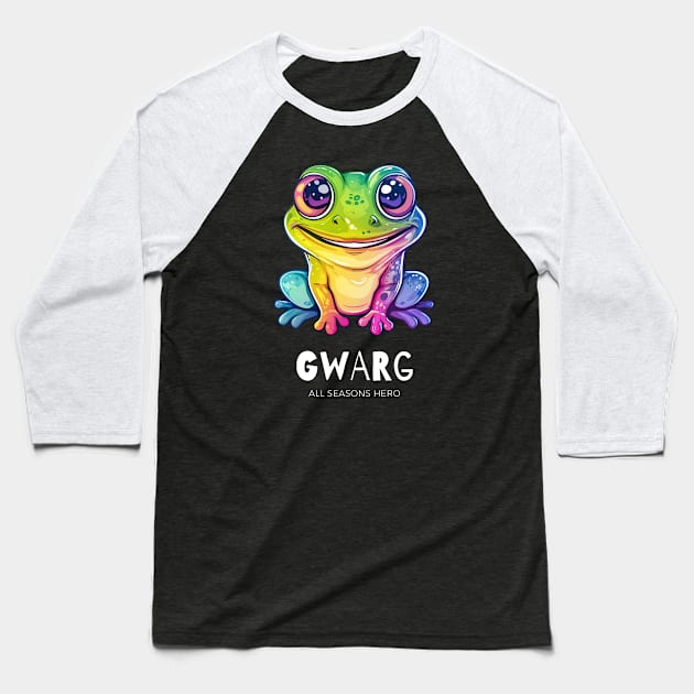 Funny outfit for know-it-all, frog, toad, gift "GWARG" Baseball T-Shirt by Adam Brooq